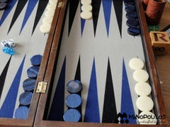 MANOPOULOS Chess & Backgammon MOTHER OF PEARL ACRYLIC CHECKERS in blue color Review
