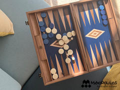 MANOPOULOS Chess & Backgammon Premium Handcrafted Walnut with Blue Oak Backgammon Set Review