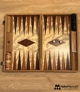 MANOPOULOS Chess & Backgammon Premium Handcrafted Olive Burl Backgammon Set with Olive Wood Checkers Review
