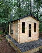 Homestead Supplier Canadian Timber Georgian Cabin Sauna with Changeroom Review