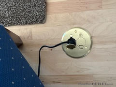 Floor Box Outlet 1 Duplex 15A Power Round Plastic Floor Box with Plugs - Aluminum Cover Review