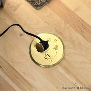 Floor Box Outlet 1 Duplex 15A Power Round Plastic Floor Box with Plugs - Aluminum Cover Review