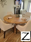 Zin Home  60" Round Pedestal Dining Table-Whitewash Review