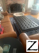 Zin Home  Oxford Tufted Black Leather Ottoman Coffee Table Review