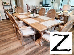 Zin Home  French Farmhouse Solid Wood Trestle Dining Table 84" Review