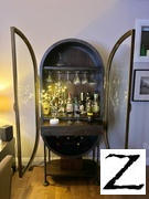 Zin Home  Steampunk Industrial Oval Bar Cabinet Review