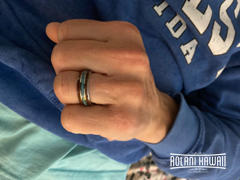 Aolani Hawaii Tungsten Ring Turquoise & Koa Wood Inlay (8mm width, Dome style) Review