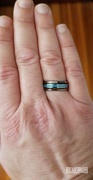 Aolani Hawaii Tungsten Ring Turquoise & Koa Wood Inlay (8mm width, Dome style) Review