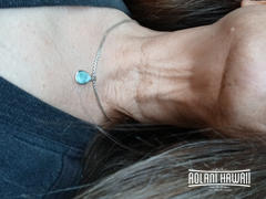 Aolani Hawaii Tear Drop Shape Larimar Inlaid Sterling Silver Wave Pendant Review