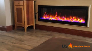 US Fireplace Store Amantii 60 Symmetry Bespoke Built-In Electric Fireplace with Wifi and Sound Review