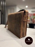 Vintage Leather  Jersey Brown Laptop Bag | Mens Laptop Bag Review