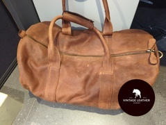 Vintage Leather  Leather Duffle Bag - Boston Review