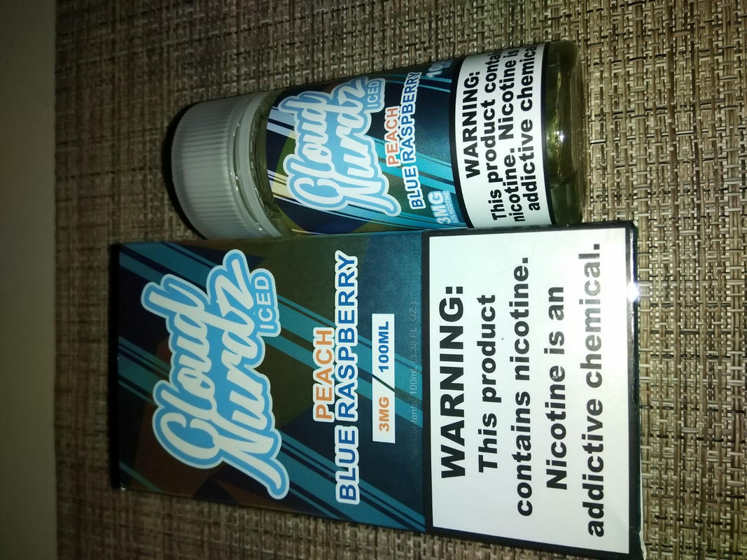 Peach Blue Raspberry Iced CLOUD NURDZ TFN 100ml ⋆ $12.99