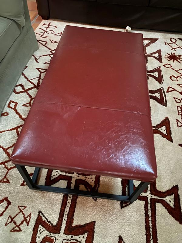 leather red paint