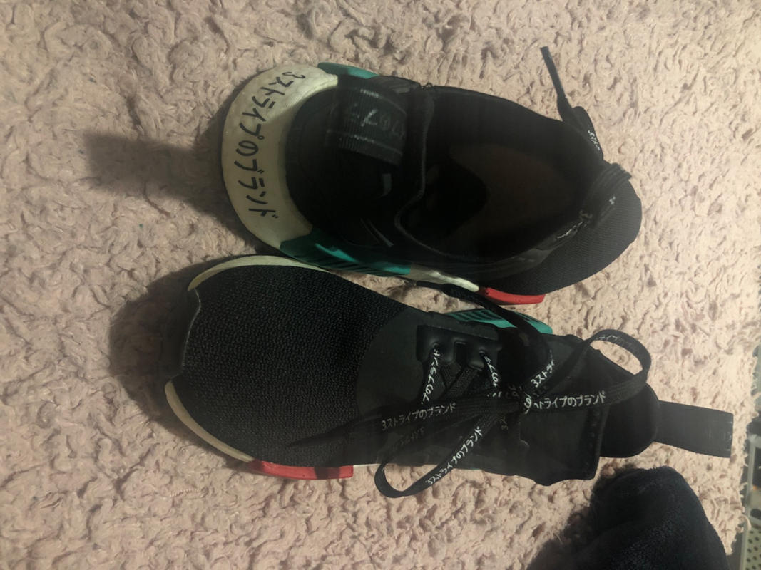 black japanese katakana shoelaces