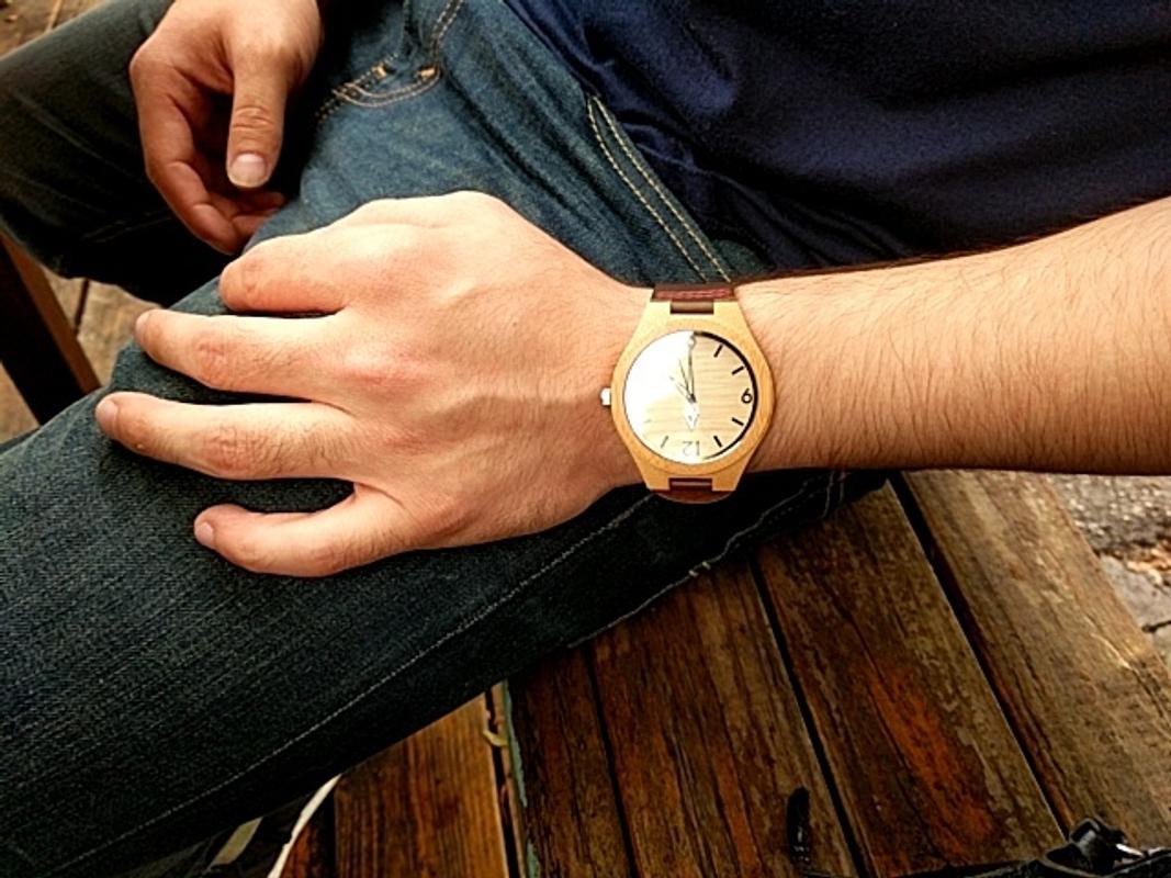 TREEHUT Wood Watches | Brown | Mens Watch | Bamboo | Classic Nova 