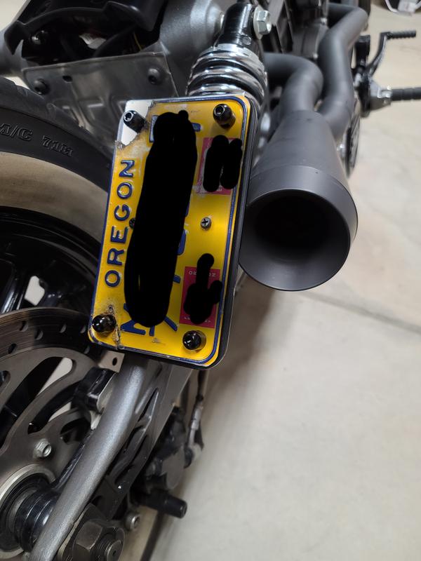 Gasbox Shock Mount License Plate Bracket Lowbrow Customs