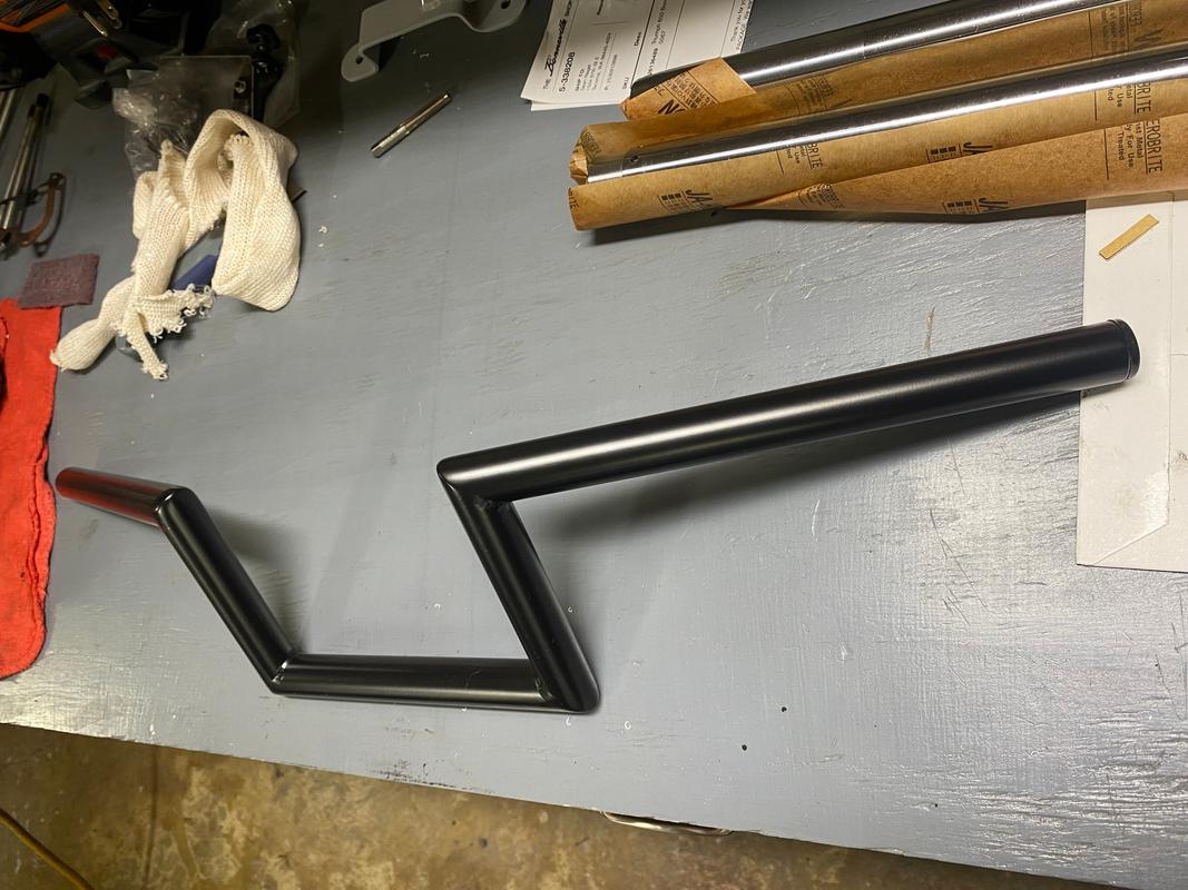 Cycle Standard Z Bar Handlebars 1 inch 4 inch Rise Black