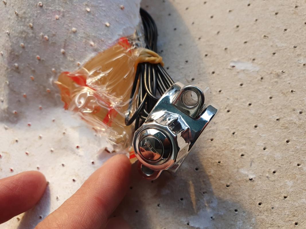 Kustom Tech 1 inch Clamp with Micro Switch Polished Lowbrow Customs