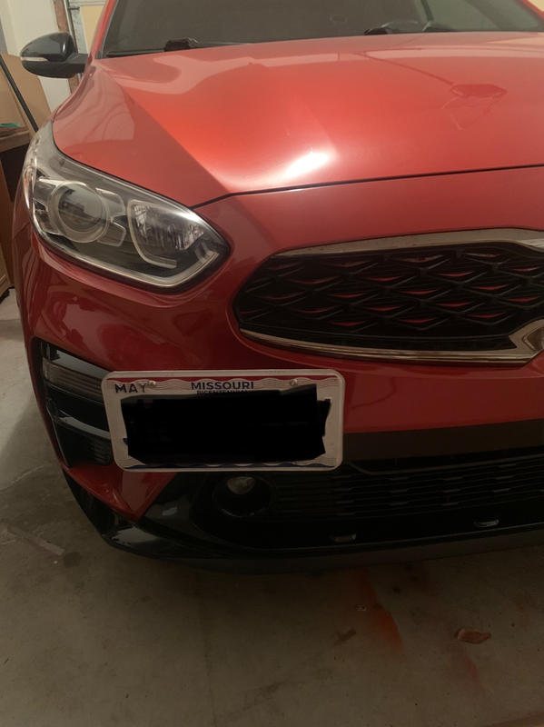 kia soul front license plate mount