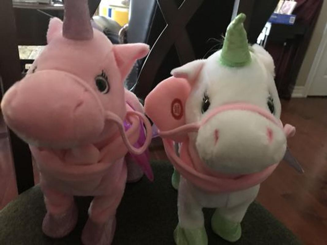 walking unicorn toy with leash