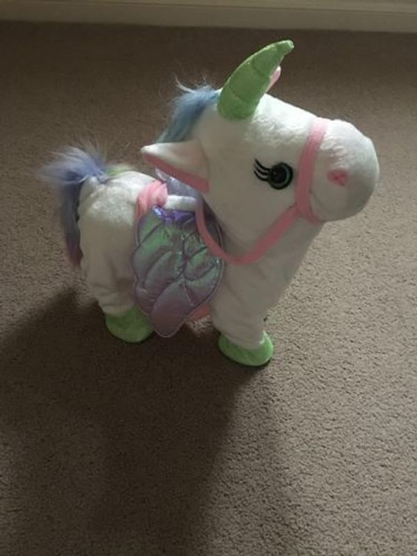 walking singing unicorn toy