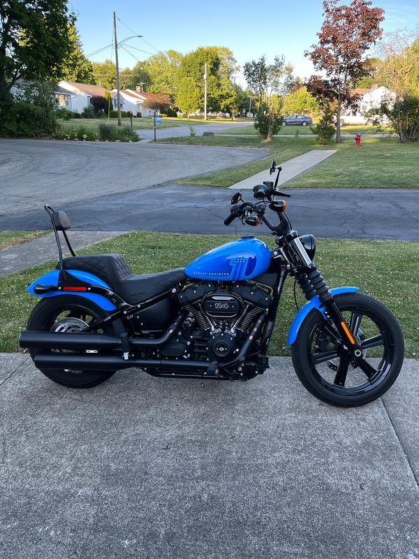 TC Bros. M8 Softail Kickback Sissy Bar Black FXBB FLDE FLHC FLSL FXST