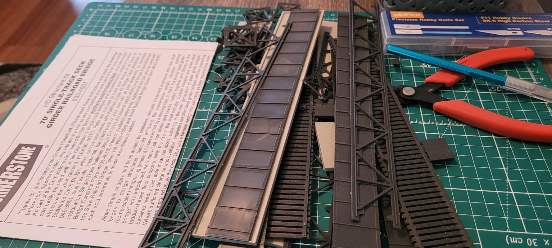 4507 Walthers 70' Single-track Railroad Deck Girder Bridge HO Scale Kit for sale online
