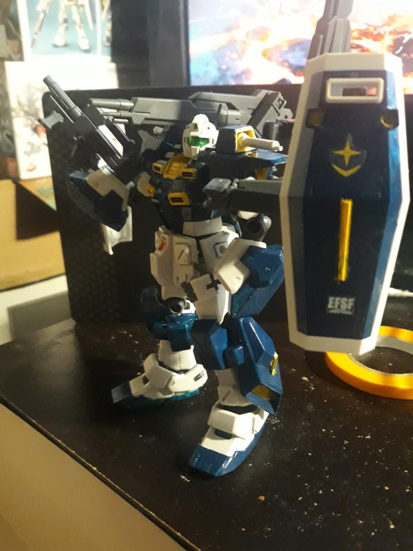 Bandai Model Kit HGBF 1/144 Powered GM Cardigan Gundam Build