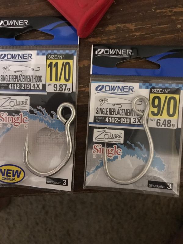 Owner Inline Single Replacement Hooks 1X-Strong - The Saltwater Edge