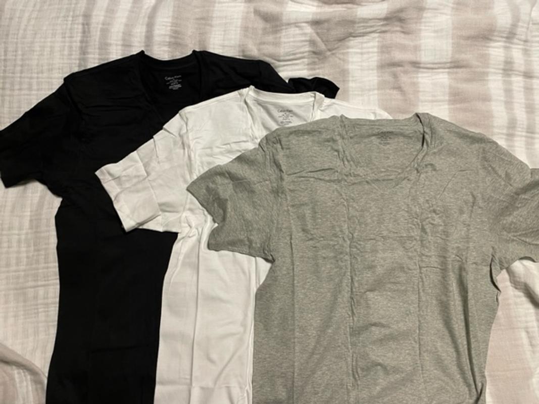 3枚組みセット カルバンクライン Tシャツ 半袖 Vネック クルーネック 肌着 Calvin Klein CK コットン メンズ 男性下着