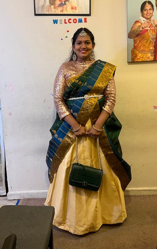 Plush Boutique JB  The beauty of can can skirt is something that makes  the girl feel like a doll Our beautiful customer with their saree blouse  and can can skirt that