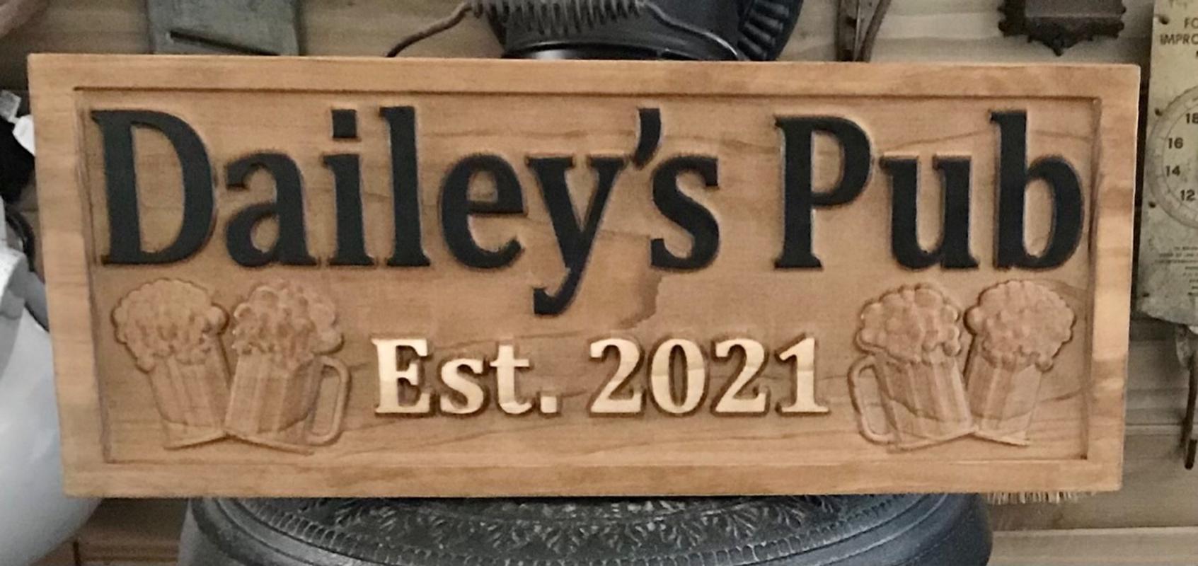 Personalized Bar Signs Custom Bar Decor Bar Sign for Home Bar 3D