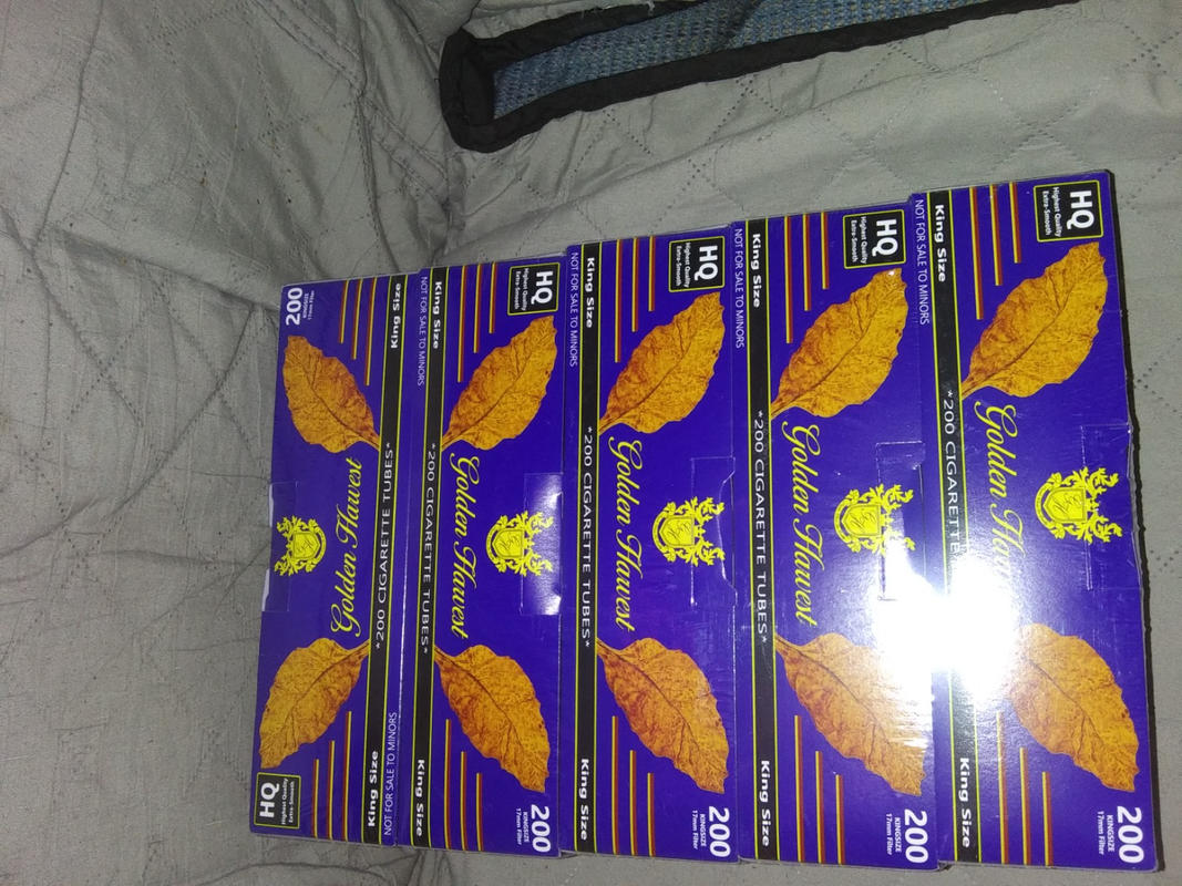 Golden Harvest Filter Tubes King Size 5 Cartons of 200 Tobacco Stock