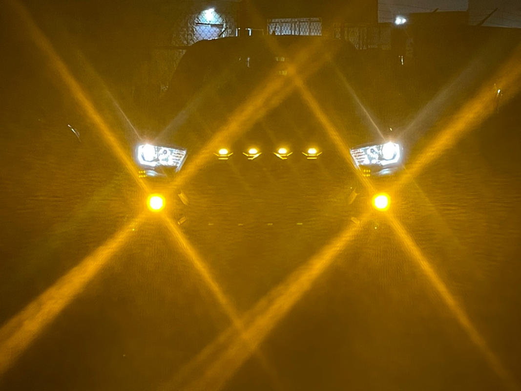 cali raised amber fog lights