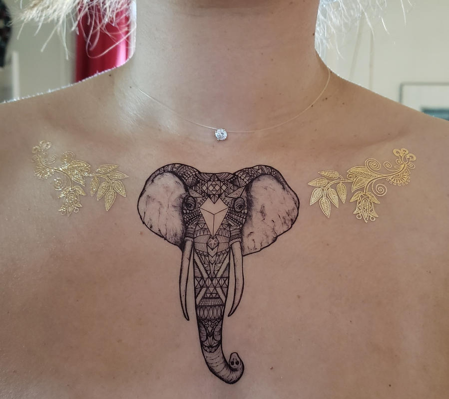 Tatouage Temporaire Ephemere Animaux Elephants Artwear Tattoo