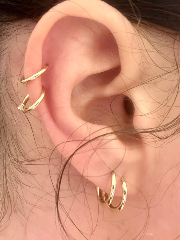 Solid Gold Simple Oblong Hoops - Local Eclectic