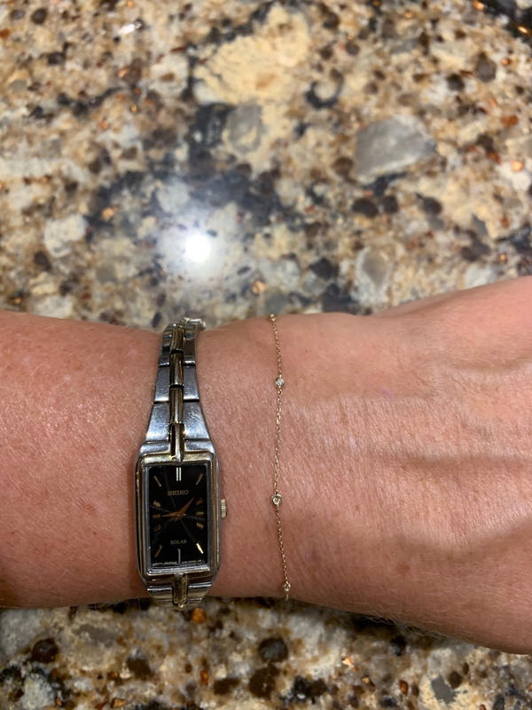Solid Gold Simple Diamond Chain Bracelet – local eclectic