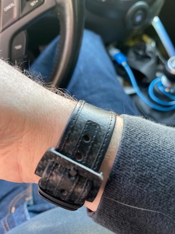 Carbon Fiber Leather Watchband for the Apple Watch — Time After Time