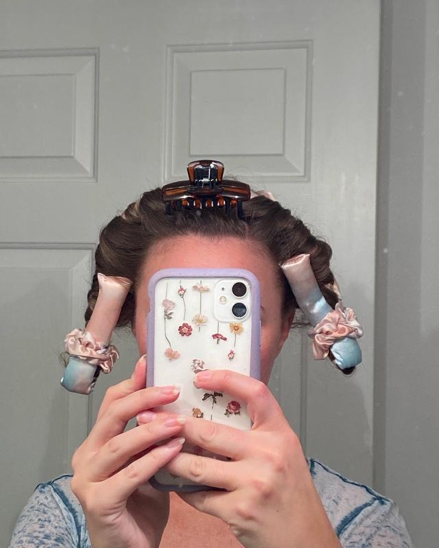 Satin Jumbo Flexi Rods 4pc Rosenholz Heatless Curls & Waves KITSCH