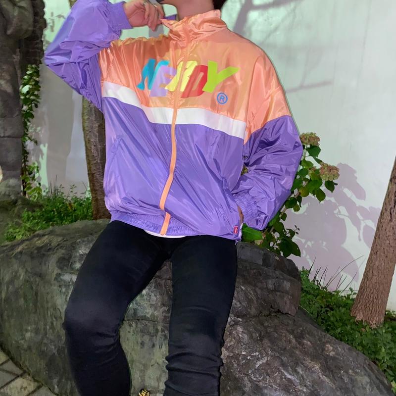 purple windbreaker jacket