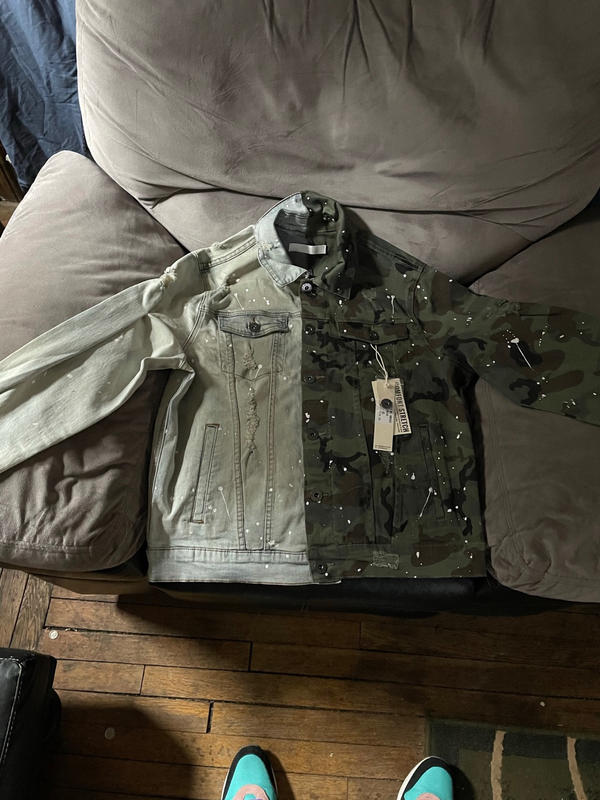 Beige Digi Camo Denim Jacket - GBNY