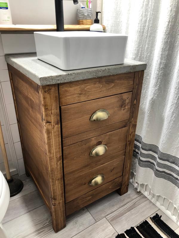 DIY Built In Bathroom Shelves and Cabinet - Angela Marie Made