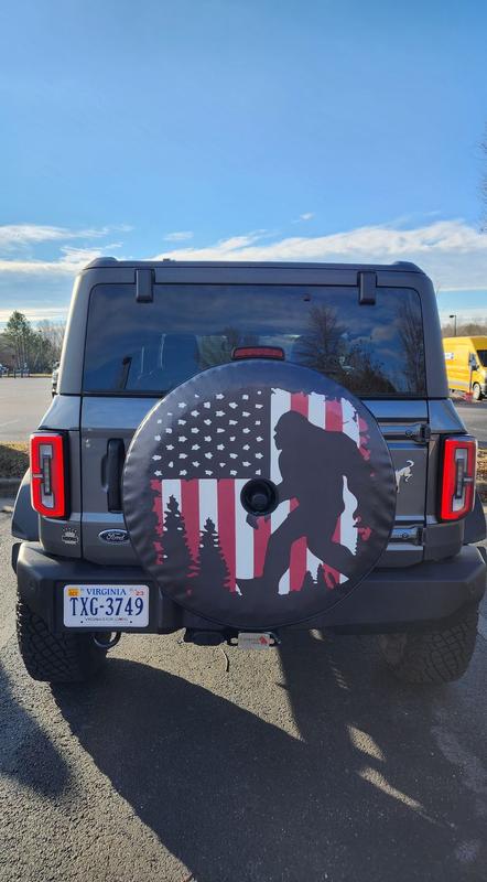 Patriot Eagle Hold American Flag Spare Tire Cover with Or Without Backup Camera Hole, Eagle Spare tire Cover, rv Spare tire Cover Eagle, Eagle America - 4