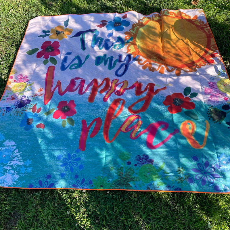 Large Microfiber Beach TowelLive Happy Natural Life