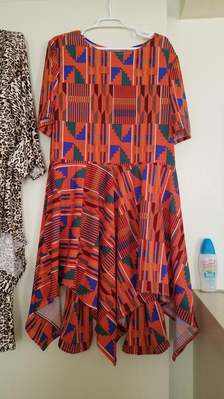 Cotton Fabric - Ethnic Fabric - African Continent Kente Grid Orange Red  Green - 4my3boyz Fabric