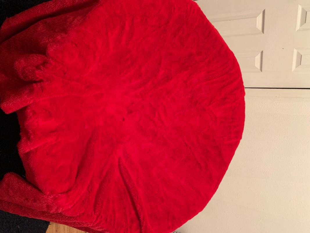 Rabbit Faux Fur Fabric Soft Red Cruelty Free 60