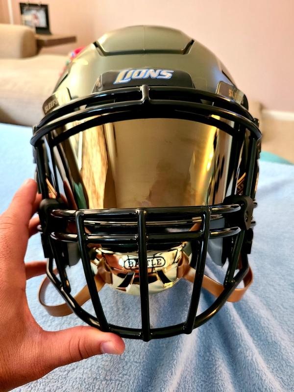 Eye Shield Gold  Brand New ! With Clips Football Helmet Visor 