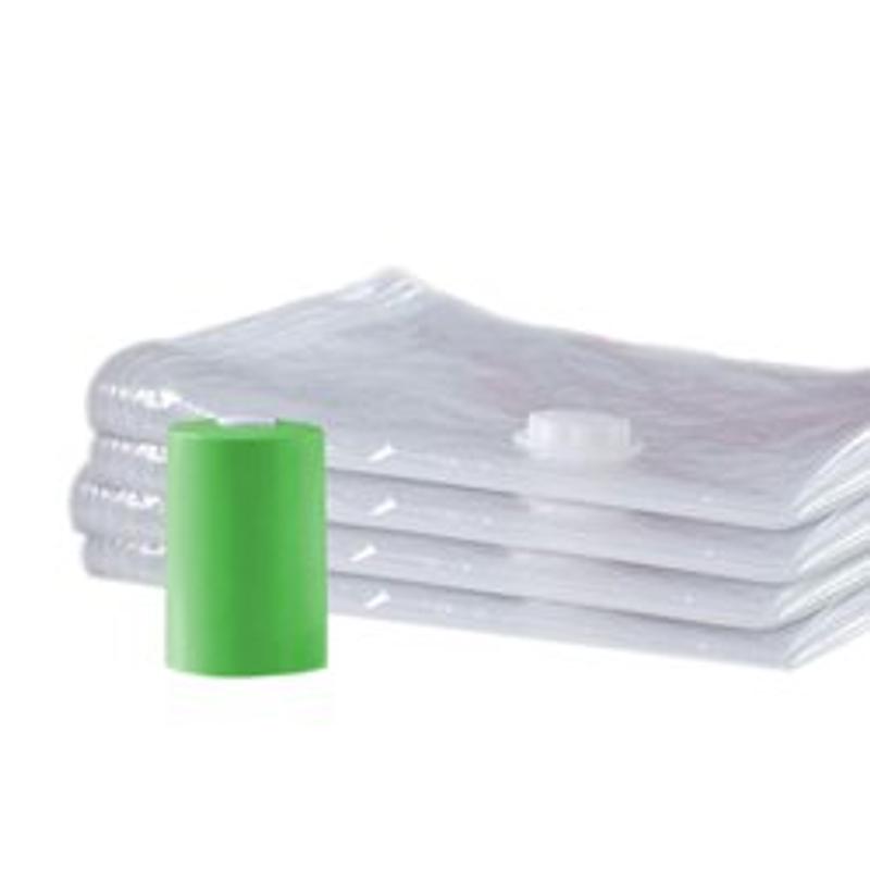 Pac N Stack 4Pack Vacuumed AirTight Storage Bags With Pump, Clear, 2
