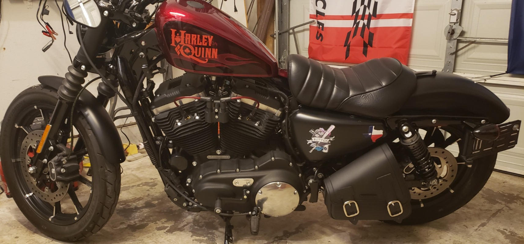 sportster swingarm bag with passenger pegs